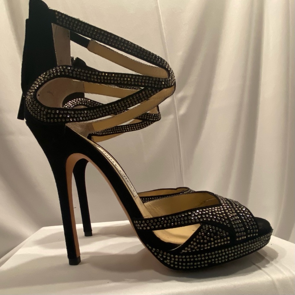 Jimmy Choo Studded Platform Stiletto Sandal in Black Women’s 7 / EU 38